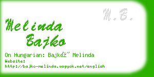 melinda bajko business card